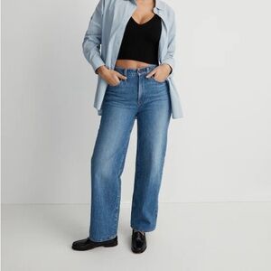 Madewell The Curvy Perfect Vintage Wide-Leg Crop Jeans